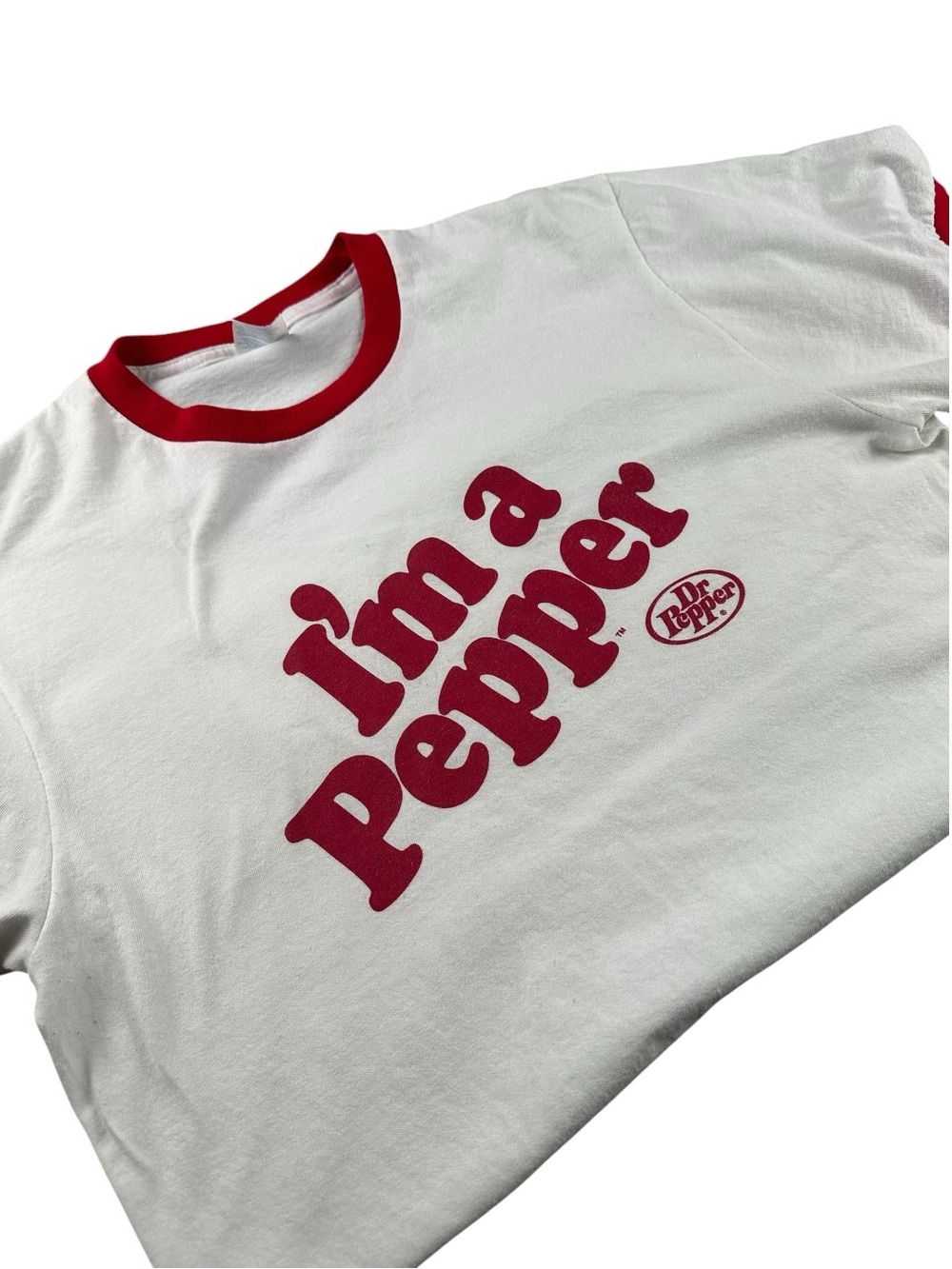 Dr Pepper I’m a Pepper Ringer T Shirt Retro Soda Graphic Tee Red White M - Picture 6 of 12
